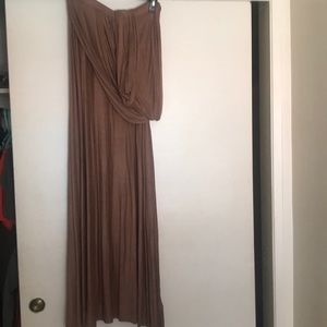 Brown toga like formal dress